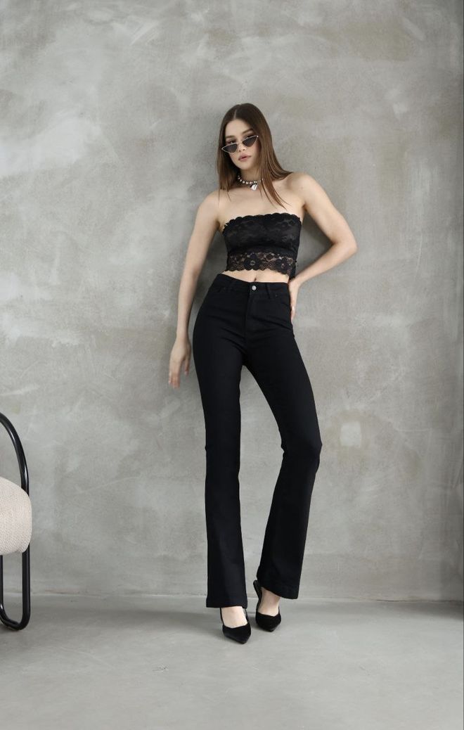 Fiori Czarny Seksowny Elegancki Casual Spodnie Hurtowa sprzedaż odzieży Casual