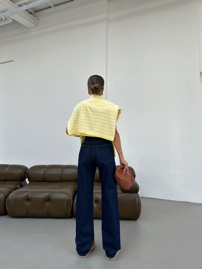 Fiori Vaqueros Mom Azules Casual Vintage Con Pierna Ancha Ropa al por mayor 1