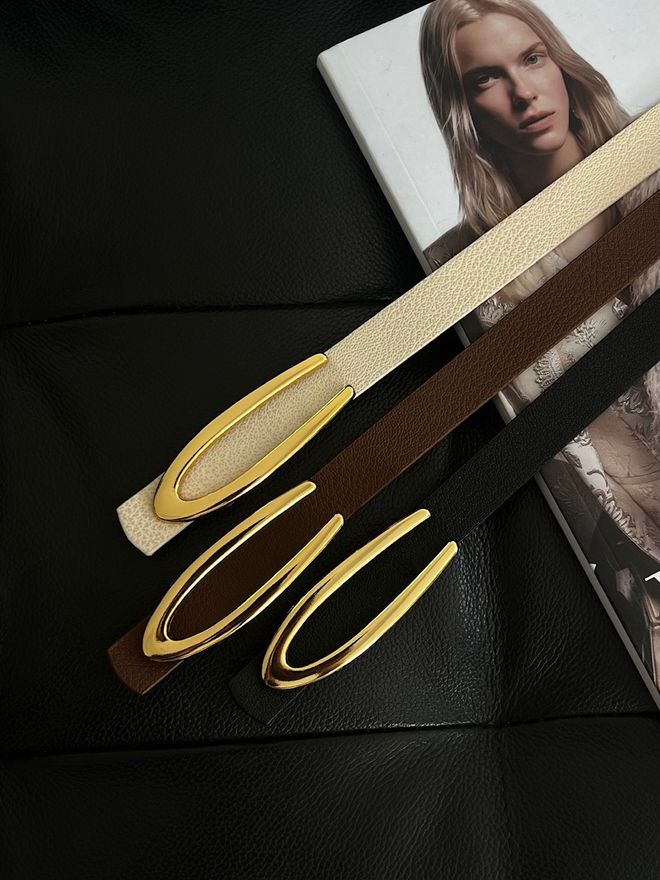 Fiori Cinturón Delgado Para Mujer Con Hebilla Larga Ropa al por mayor 0