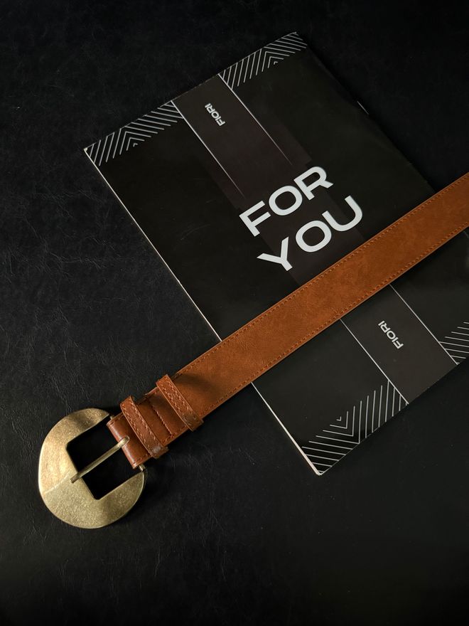 Fiori Suni Deri Oval Tokalı Kadın Pantolon Kemeri Ceket Kemeri Gömlek Kemeri Elbise Kemeri Toptan Giyim Gündelik