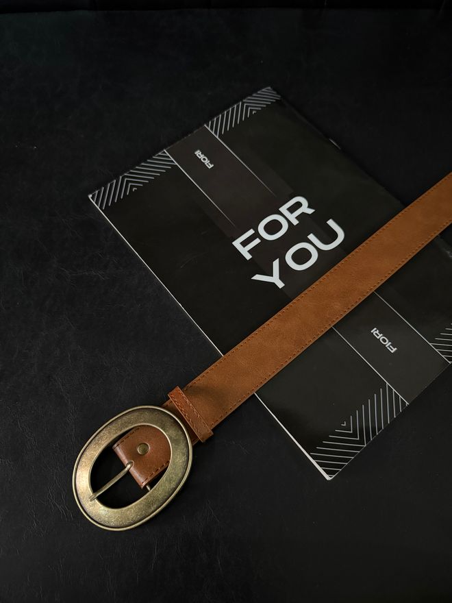 Fiori Suni Deri Oval Tokalı Kadın Pantolon Kemeri Ceket Kemeri Gömlek Kemeri Elbise Kemeri Toptan Giyim Gündelik