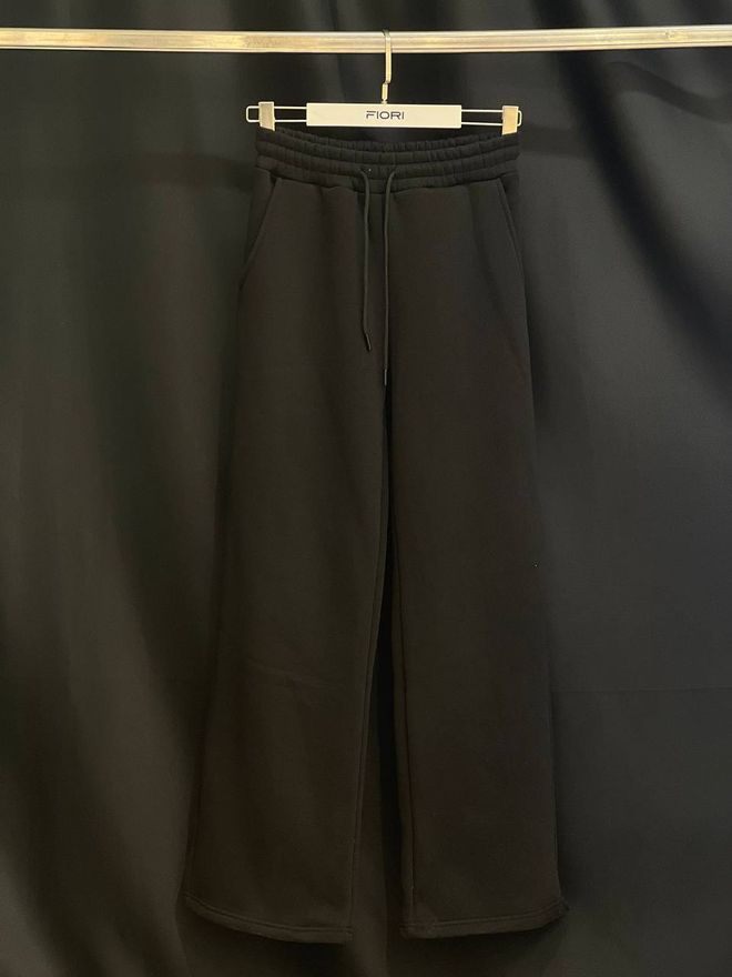 Fiori Pantalon Jogger Sport Décontracté Noir Avec Cordon Et Poche En Biais Vêtements en gros Décontracté