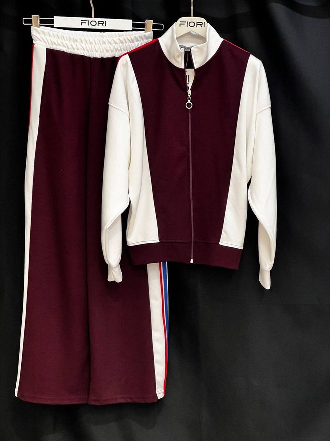 Fiori Αθλητική Φόρμα Μπορντό Με Σχέδιο Colour Block Χονδρικό εμπόριο ενδυμάτων Casual