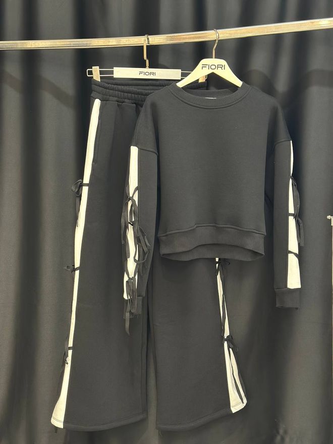 Fiori Αθλητική Φόρμα Μαύρο Με Σχέδιο Μπλοκ Χρωμάτων Χονδρικό εμπόριο ενδυμάτων Casual