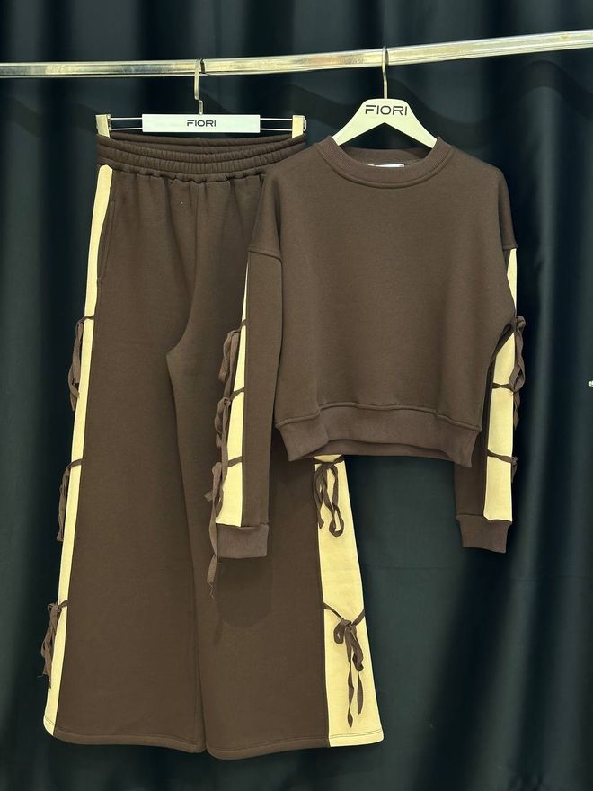 Fiori Chándal Marrón Con Diseño De Bloques De Color Ropa al por mayor Salón