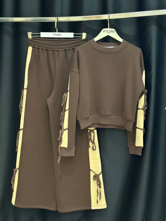 Fiori Chándal Marrón Con Diseño De Bloques De Color Ropa al por mayor Deporte