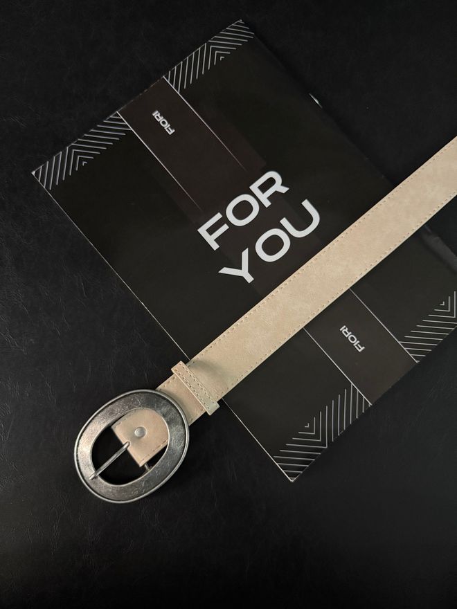 Fiori حزام بنطلون نسائي من الجلد الصناعي بإبزيم بيضاوي وحزام قميص وحزام فستان ملابس بالجملة غير رسمي