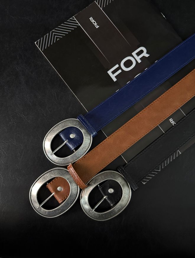 Fiori حزام بنطلون نسائي من الجلد الصناعي بإبزيم بيضاوي وحزام قميص وحزام فستان ملابس بالجملة غير رسمي