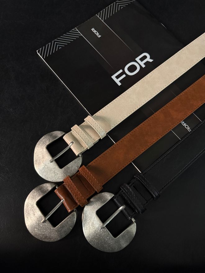 Fiori حزام بنطلون نسائي من الجلد الصناعي بإبزيم بيضاوي وحزام قميص وحزام فستان ملابس بالجملة غير رسمي