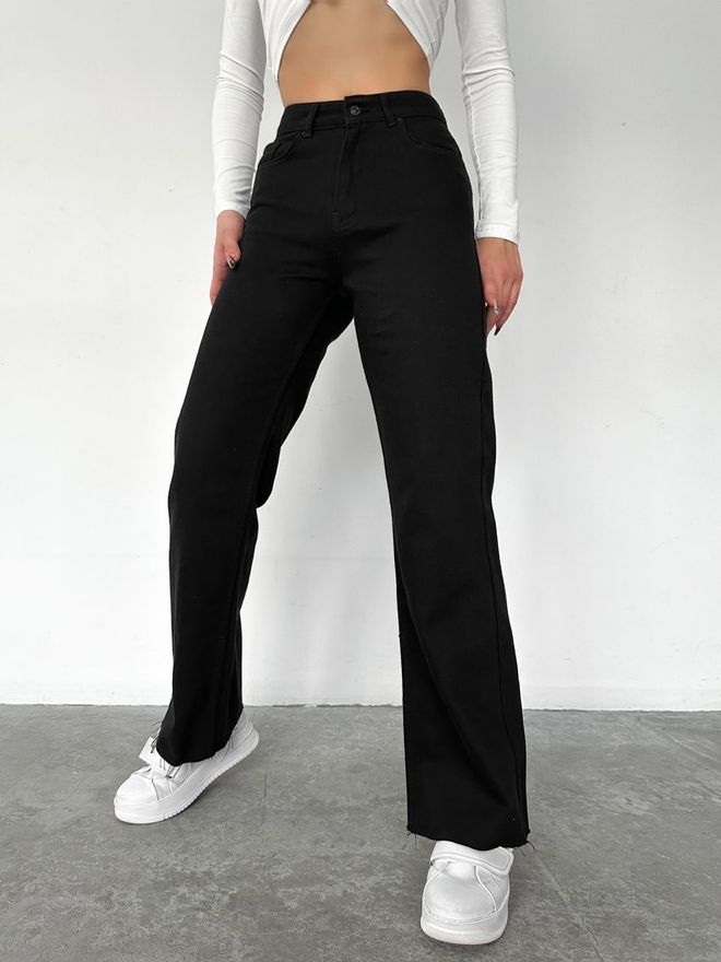 Fiori Jeans Nero Casual Streetwear Sexy Per Mamme Abbigliamento all'ingrosso Casuale