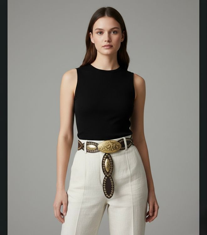 Fiori Cinturón Vaquero Para Mujer Cinturón De Vestir Falda Pantalones Ropa al por mayor Casual