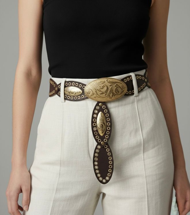 Fiori Ceinture Cowboy Pour Femmes Ceinture Robe Jupe Pantalon Vêtements en gros 2