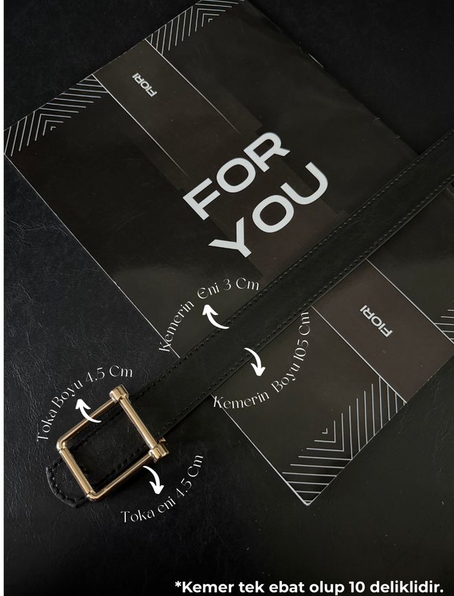 Fiori Kare Tokalı Kadın Kemeri Pantolon Kemeri Ceket Kemeri Elbise Kemeri Toptan Giyim 0