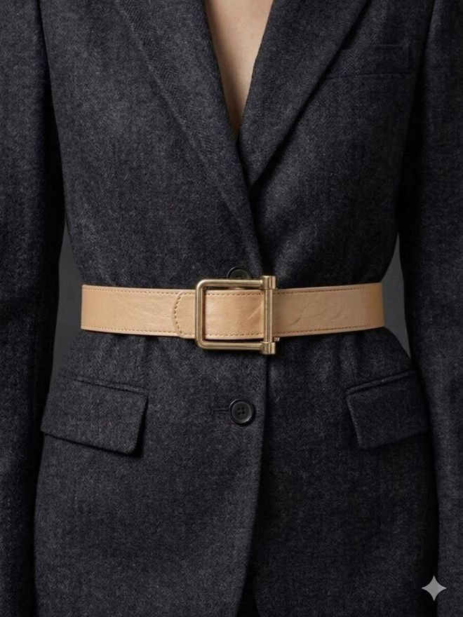 Fiori Kare Tokalı Kadın Kemeri Pantolon Kemeri Ceket Kemeri Elbise Kemeri Toptan Giyim 0