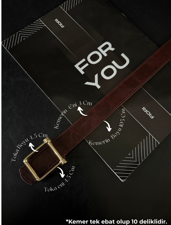 Fiori Kare Tokalı Kadın Kemeri Pantolon Kemeri Ceket Kemeri Elbise Kemeri Toptan Giyim 0