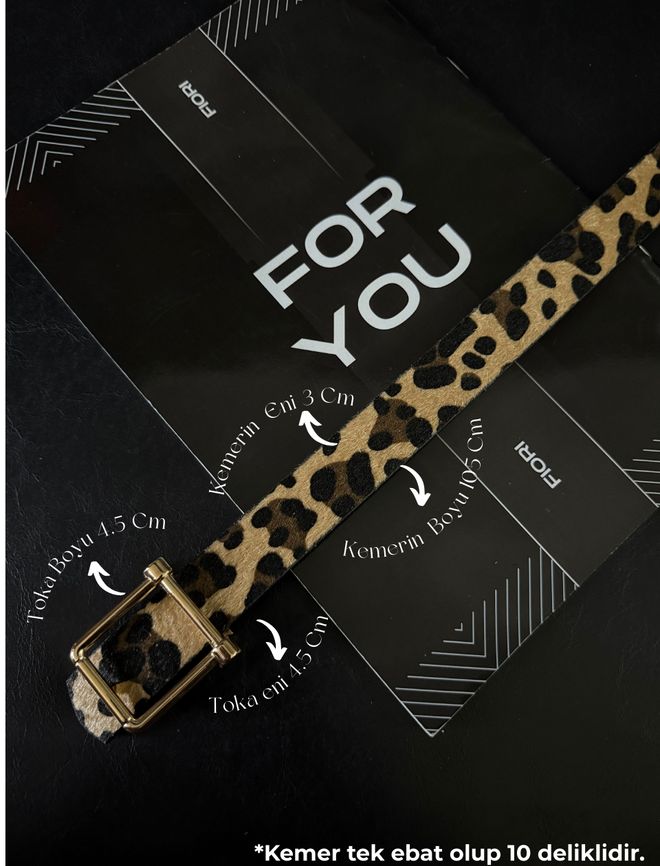 Fiori Kare Tokalı Kadın Kemeri Pantolon Kemeri Ceket Kemeri Elbise Kemeri Toptan Giyim 0