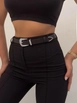 A wholesale clothing model wears fio10072-bridge-buckle-end-suit-women's-belt, Turkish wholesale  of 