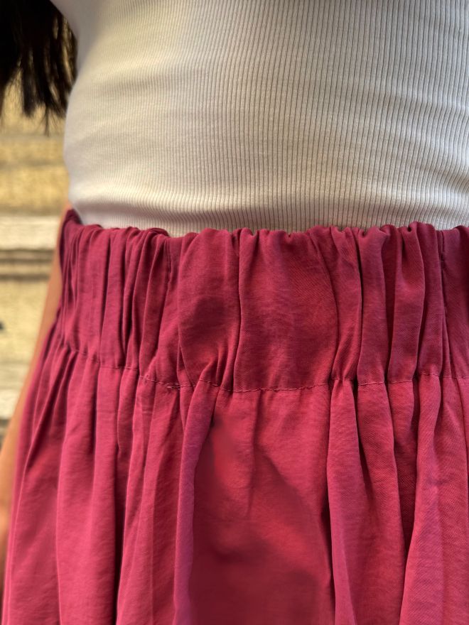 First Angels Burgundy 100% Modal Long Skirt 29078 Wholesale Clothing Modal