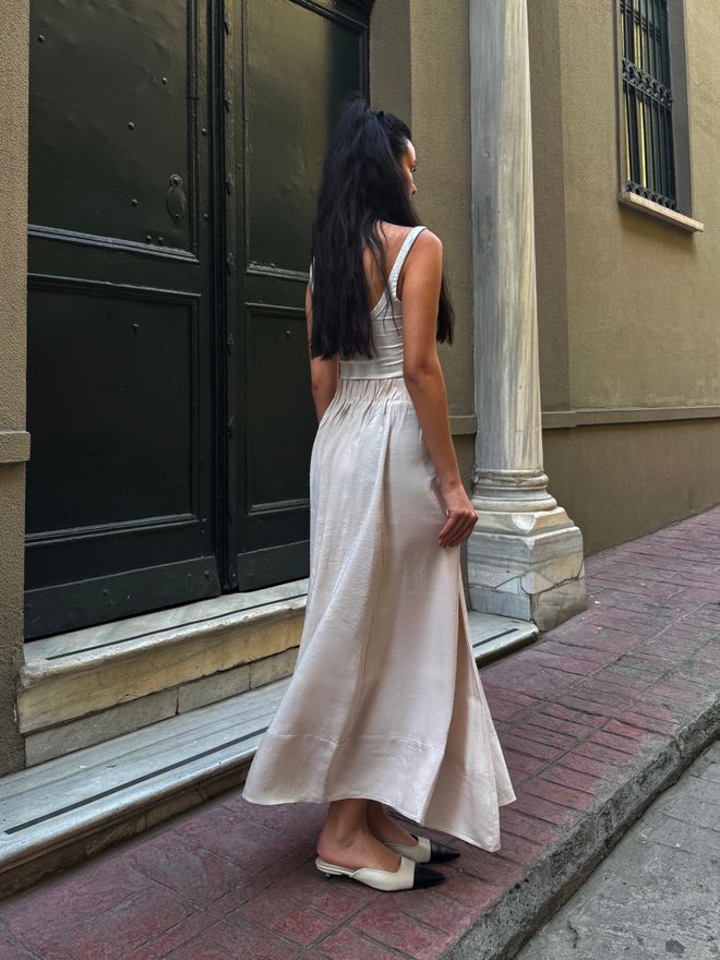 First Angels Stone 100% Modal Long Skirt 29078 Wholesale Clothing Summer