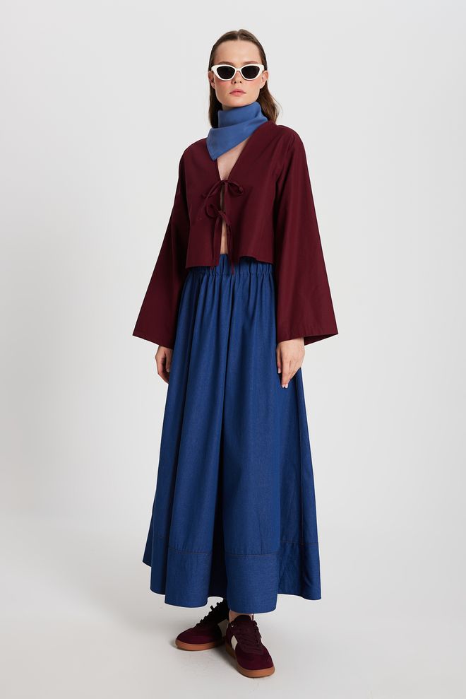 First Angels Blusa Bordeaux In Popeline Con Cravatta Frontale 29085 Abbigliamento all'ingrosso Poliestere