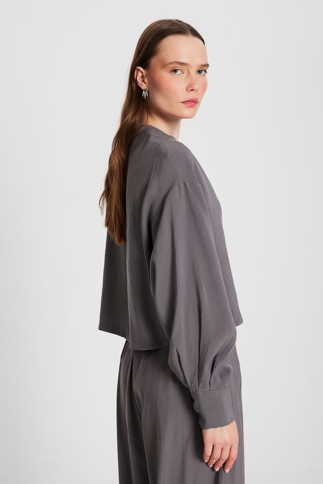 First Angels Anthracite 100% Modal Dominant Collar Short Shirt 29147 Wholesale Clothing Birthday