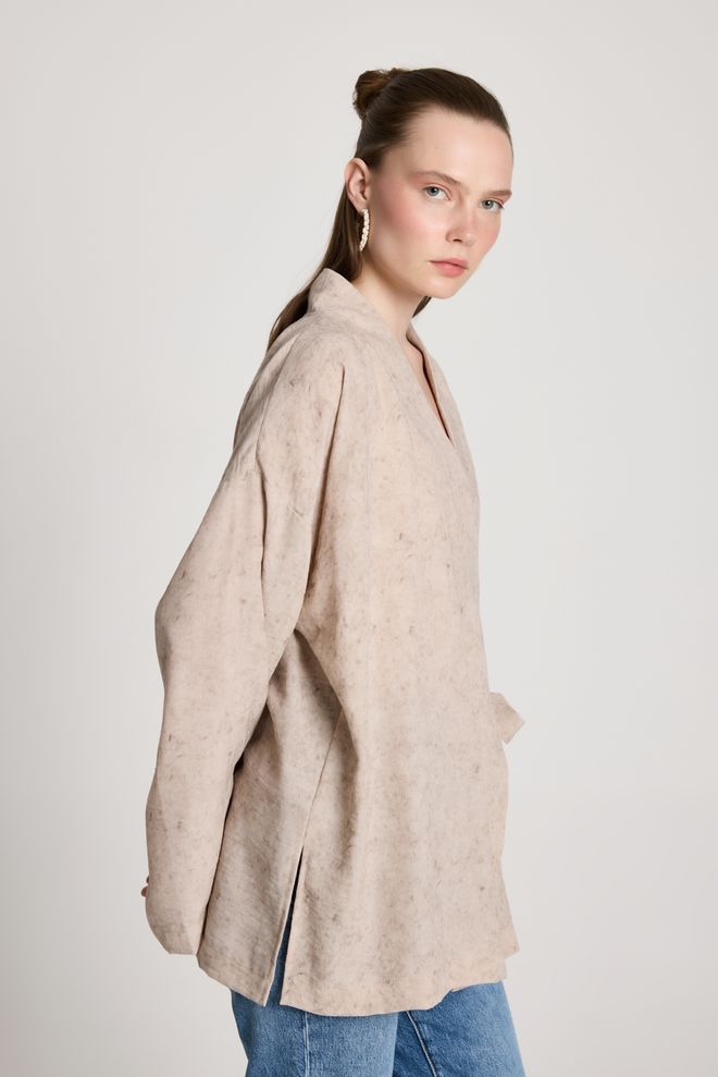 First Angels Kimono Beige Ethnique Modeste Décontracté Élégant Vêtements en gros Décontracté