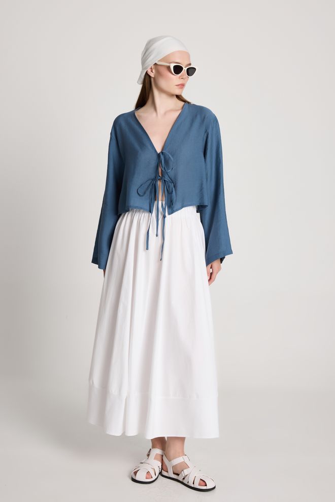 First Angels Плави Етнички Неформалан Кимоно Велепродаја одеће 1