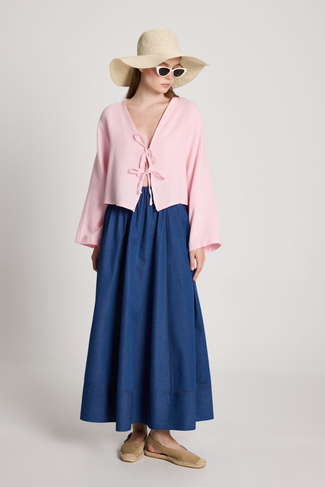 First Angels Pink Casual Boho Elegant Streetwear Modest Blouse Wholesale Clothing 1