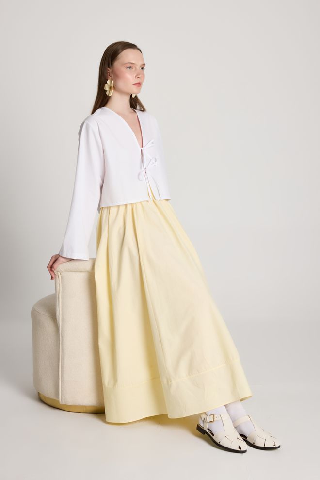 First Angels Gonna Maxi Asimmetrica Beige A Vita Alta Abbigliamento all'ingrosso Modesto
