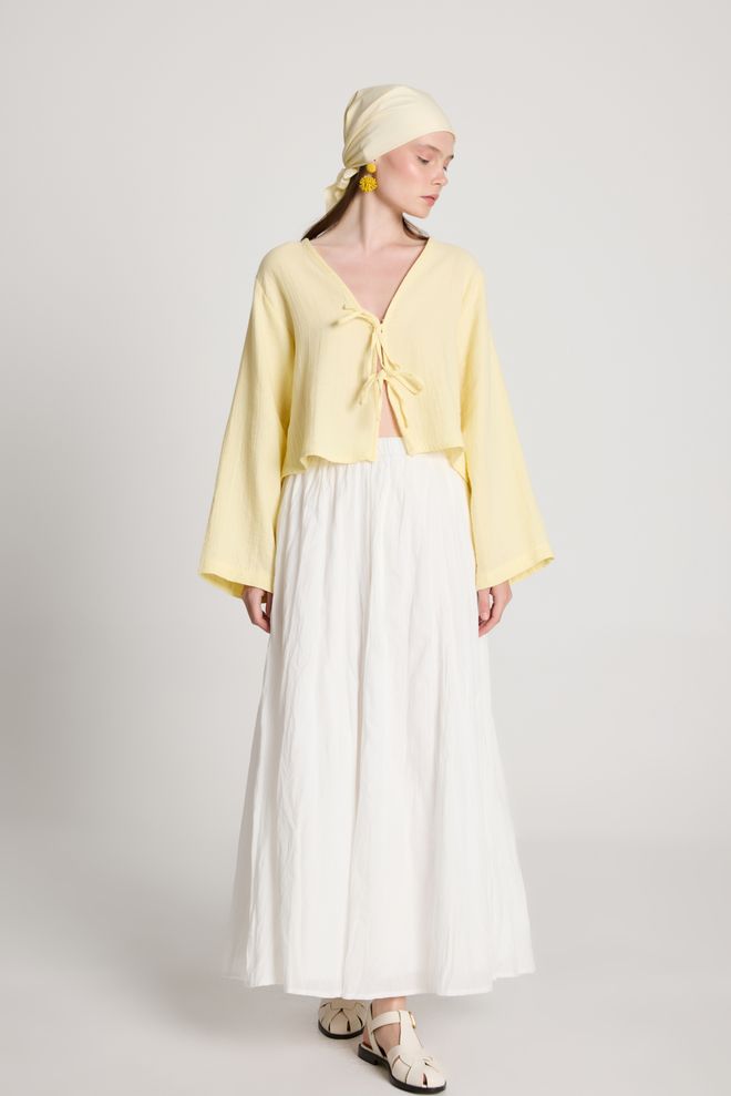 First Angels Yellow Casual Boho Elegant Blouse Wholesale Clothing 1