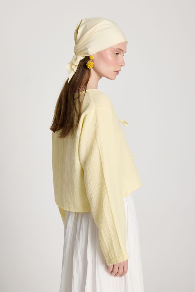 First Angels Yellow Casual Boho Elegant Blouse Wholesale Clothing Lounge