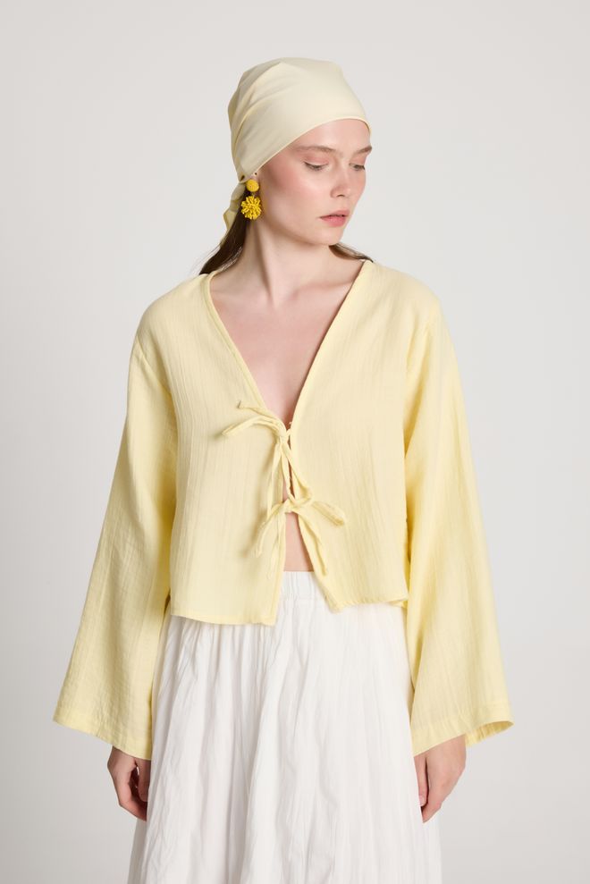 First Angels Yellow Casual Boho Elegant Blouse Wholesale Clothing Summer