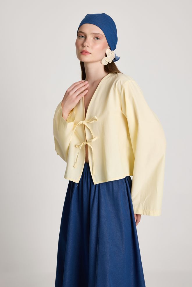 First Angels Camicetta Beige Etnica Elegante Con Collo Profondo Abbigliamento all'ingrosso 5
