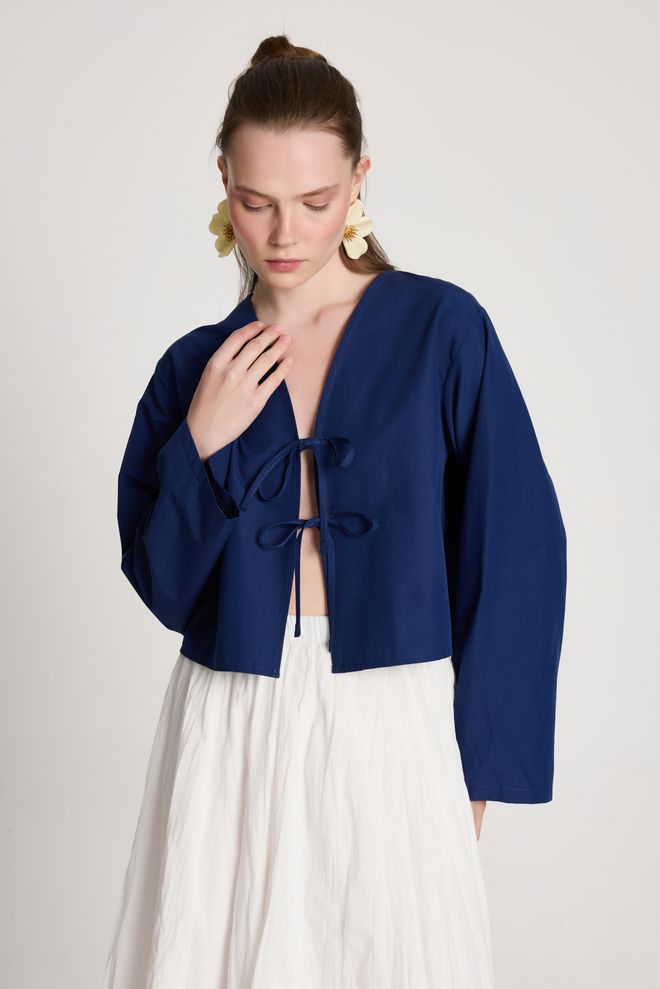 First Angels Marineblauwe Casual Elegante Blouse Groothandel Kleding 5