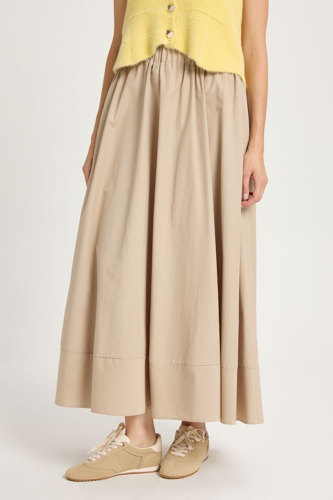 First Angels Gonna Svasata Lunga Maxi Beige A Vita Alta Abbigliamento all'ingrosso 5