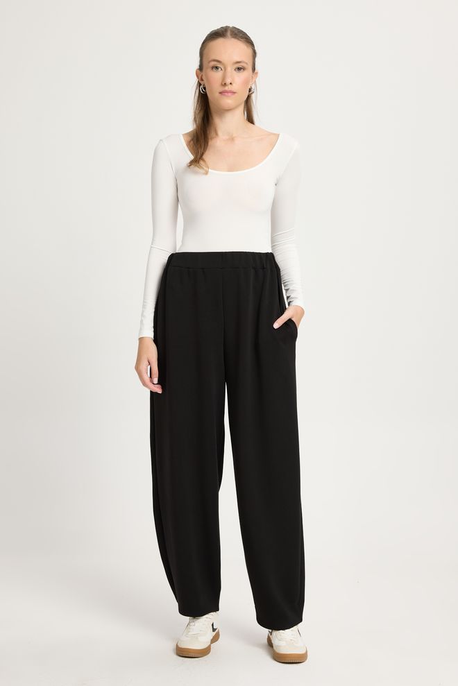 First Angels Nero Pantaloni Tuta Jogger Gamba Larga Infilabile Abbigliamento all'ingrosso Casuale