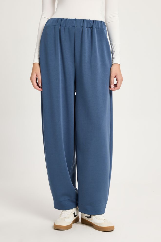 First Angels بنطال رياضة أزرق كاجوال رياضات ملابس الشارع منتصف الخصر ملابس بالجملة عمل