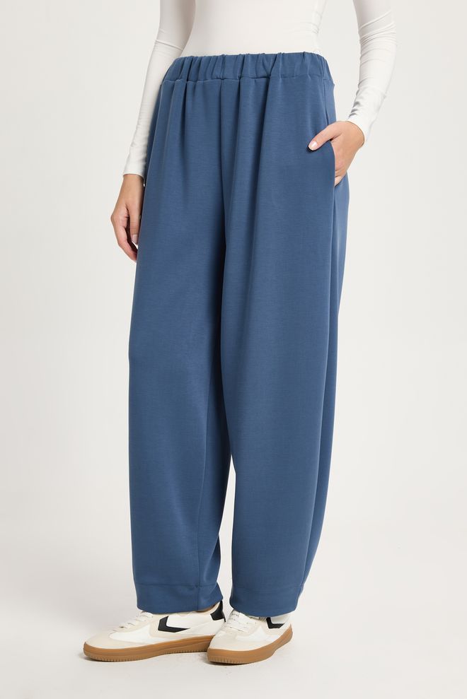 First Angels بنطال رياضة أزرق كاجوال رياضات ملابس الشارع منتصف الخصر ملابس بالجملة ربيع