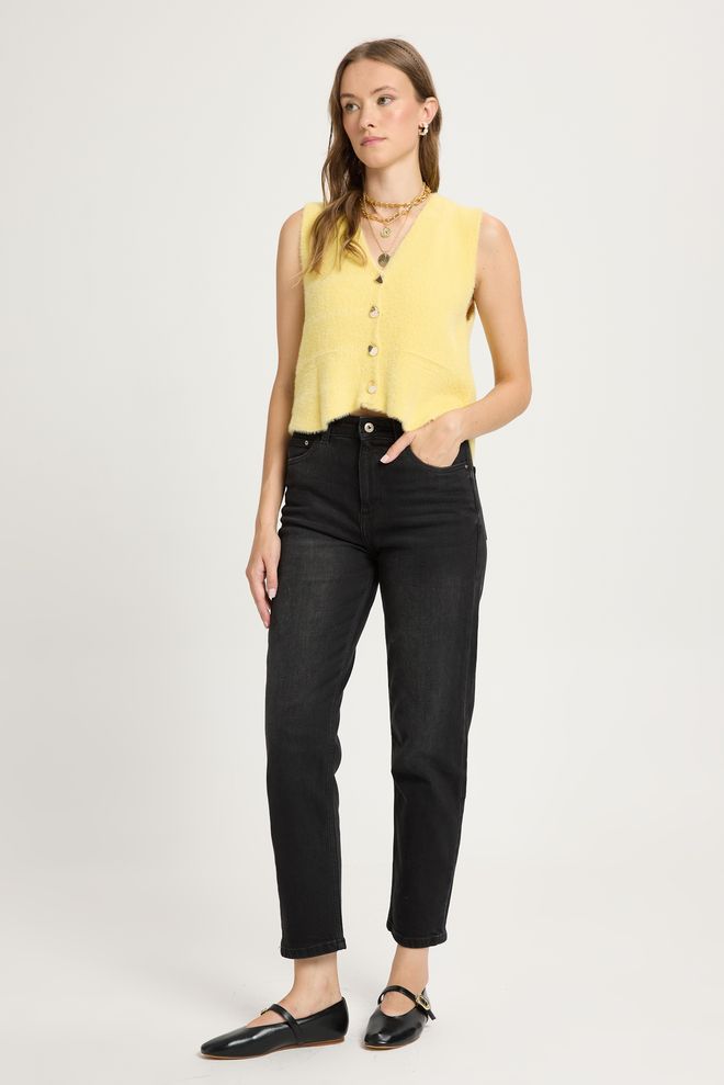 First Angels Yellow Casual Cute Preppy Elegant Vest Wholesale Clothing 1