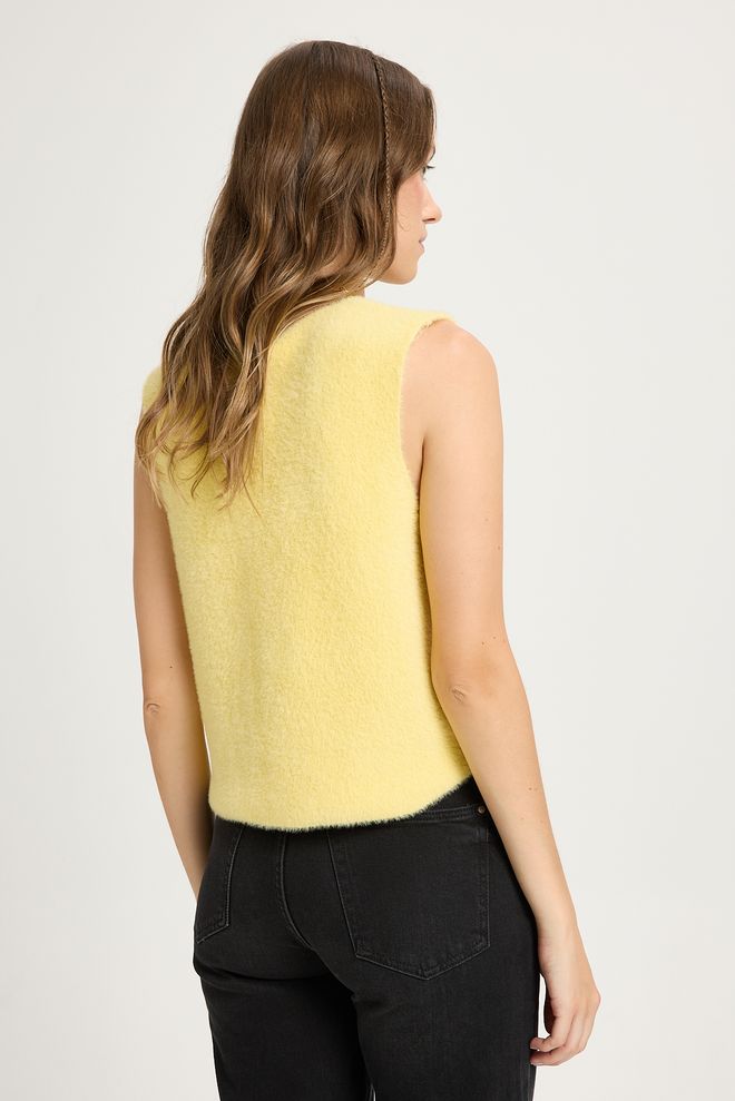 First Angels Yellow Casual Cute Preppy Elegant Vest Wholesale Clothing Spring