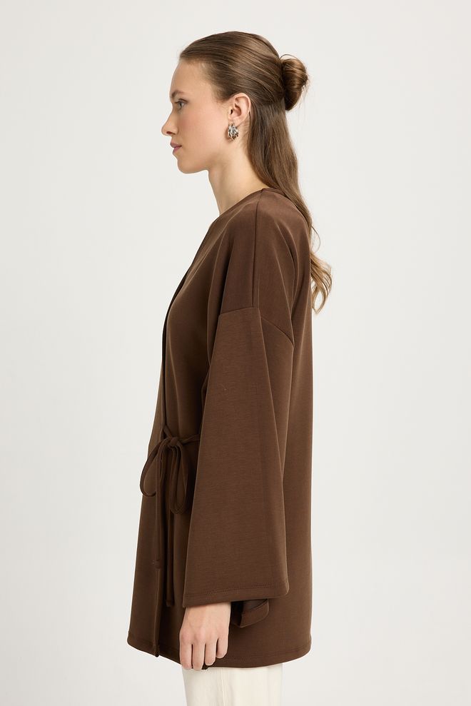 First Angels Brown Ethnic Modest Elegant Kimono Wholesale Clothing Casual