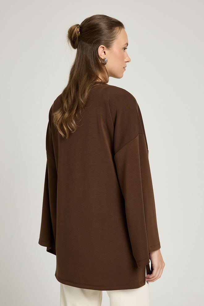 First Angels Brown Ethnic Modest Elegant Kimono Wholesale Clothing Work