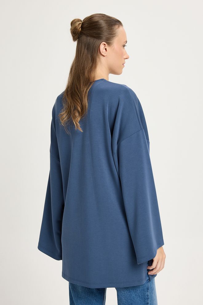 First Angels Plava Kimono Predimenzionirana S Ekstra Dugim Rukavima Veleprodaja odjeće Ljeto