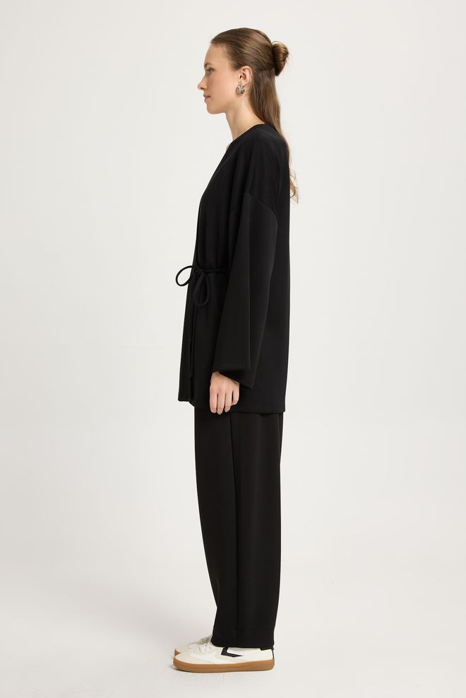 First Angels Black Ethnic Elegant Oversized Kimono Wholesale Clothing Winter