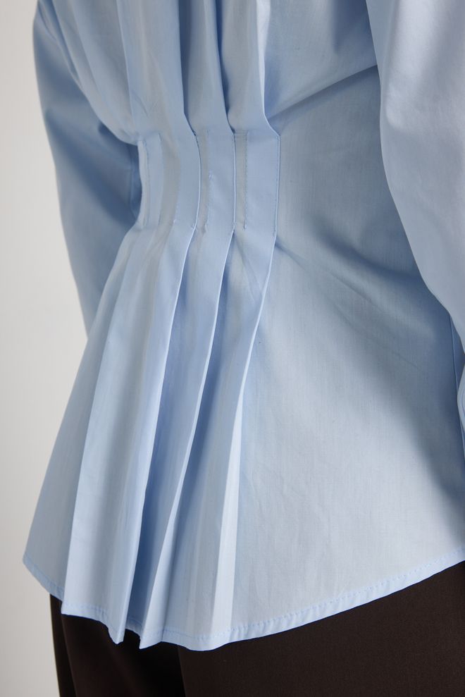 First Angels Blue Formal Casual Elegant Preppy Shirt Wholesale Clothing Summer