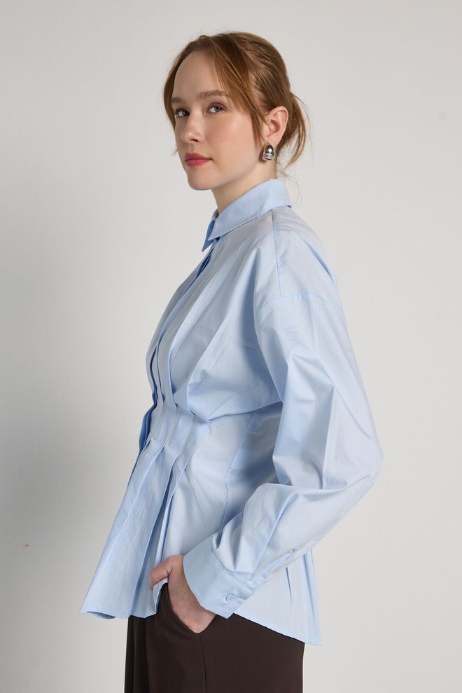 First Angels Blue Formal Casual Elegant Preppy Shirt Wholesale Clothing 5