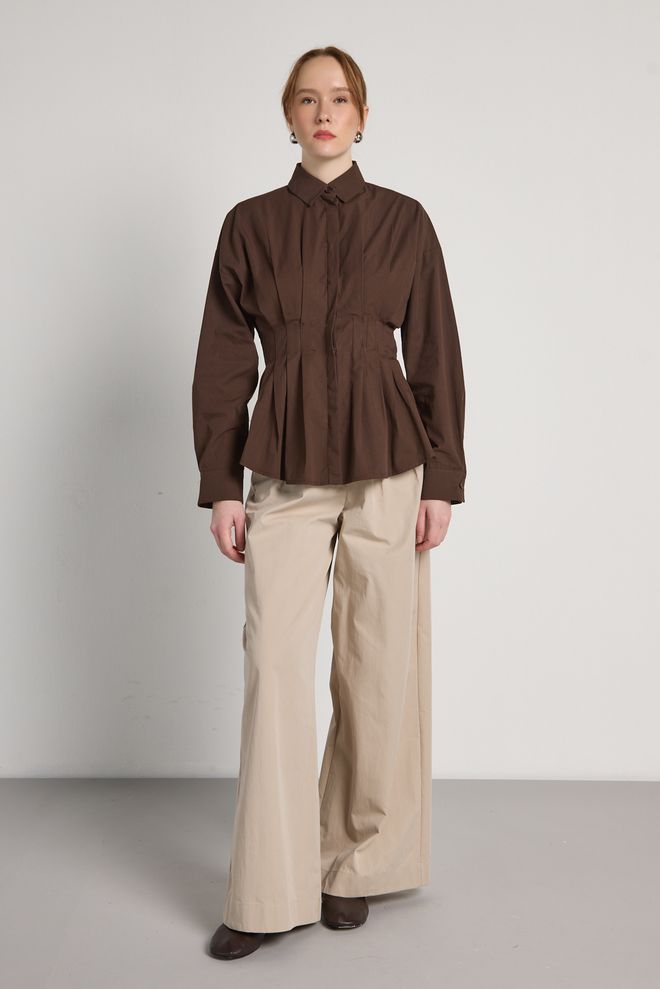 First Angels Brown Casual Elegant Formal Shirt Wholesale Clothing 1