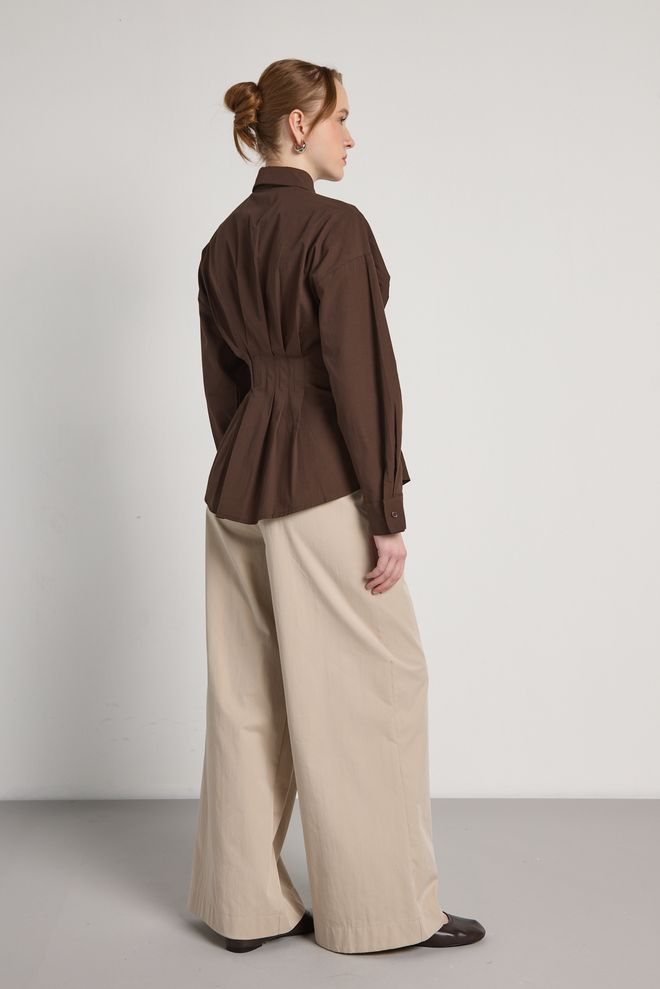 First Angels Brown Casual Elegant Formal Shirt Wholesale Clothing Work