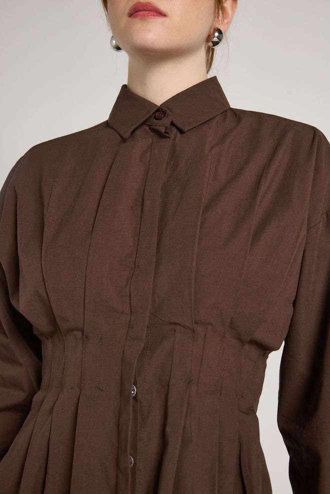 First Angels Brown Casual Elegant Formal Shirt Wholesale Clothing Formal