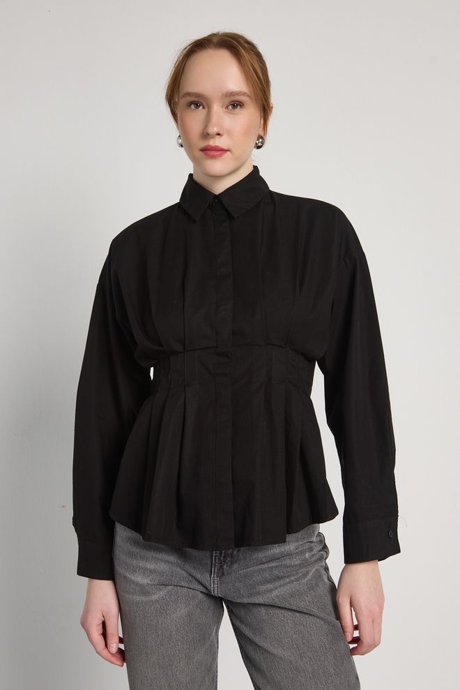 First Angels Black Fitted Polo Neck Shirt Wholesale Clothing 5